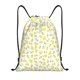 thumbnail image 1 of Fotbe Yellow Lemon Leaves Bolsa Mochila con Cordón Estampada, Bolsa de Gimnasio Deportiva, Bolsa Cinch, Bolsa con Cordón para Hombres y Mujeres-Medium, 1 of 6