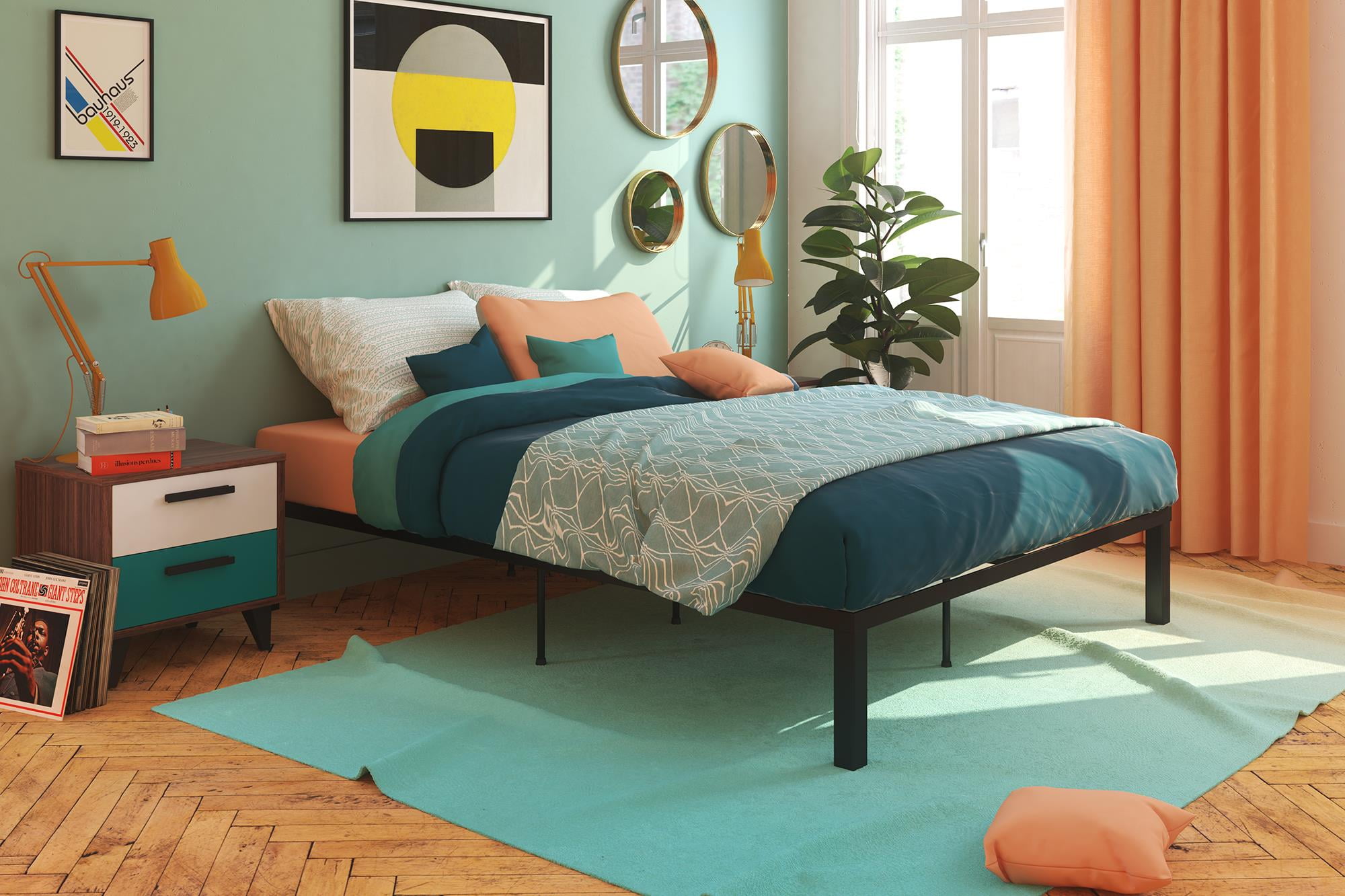 Signature Sleep Modern Platform Bed with Euro Wood Slats, Multiple