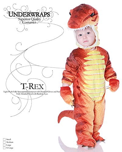 Underwraps UR26025SM T Rex Dinosaur Boys Halloween Costume