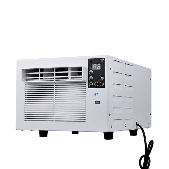 2300 BTU Portable Air Conditioner Cools with Remote, 45 sq.ft. with Dehumidifier in White for Tent, Camping, RV, 50 dBA