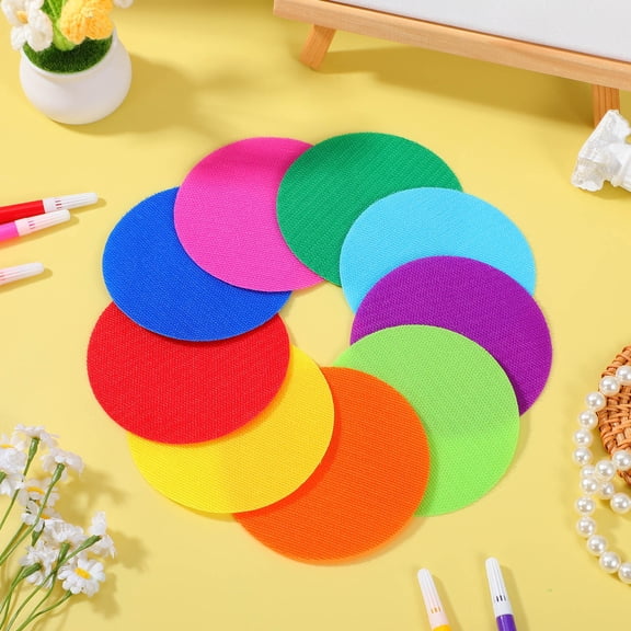 BESTYASH Classroom Floor Dots 36Pcs Multi Nylon Carpet Spots for Indoor Activities
