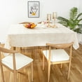 thumbnail image 3 of Ray Star 100% Waterproof PVC Tablecloth 60x84in Beige, Vinyl Table Cloth Cover Oil Proof Spill Proof Wipeable Table Cloths for Indoor and Outdoor Use, 3 of 6