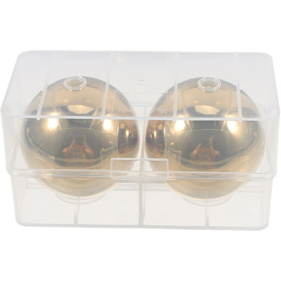 FRCOLOR 2 Pcs Stainless Steel Hockey Puck Shape Round Ice The Golden