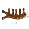 thumbnail image 3 of Golden Sandalwood Head Massager & Comb Stimulate Scalp Relax Muscles Promote Circulation, 3 of 6