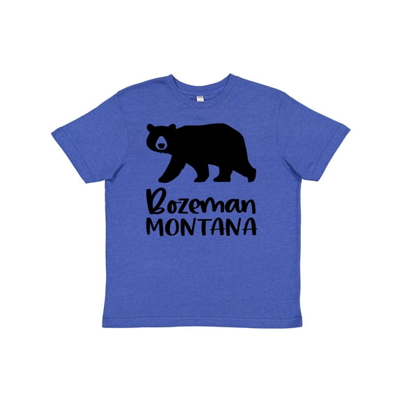 Inktastic Bozeman, Montana Black Bear Silhouette Youth T-Shirt