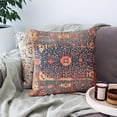 thumbnail image 2 of Boho Pillow Covers 18x18 Inch, Vintage Carpet Pattern Throw Pillow Cover Red Orange Antique Ethnic Decorative Pillow Cases Home Decor Square Pillowcase, 2 of 6