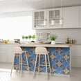 thumbnail image 5 of Mi Alma Floral Blue Brown Tile Stickers - Removable Vinyl 4x4, 24 pcs, 5 of 10