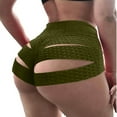 thumbnail image 4 of HUPOM Womens High Waisted Shorts Womens Summer Shorts Gym High Short Yoga Army Green S, 4 of 6