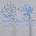 thumbnail image 3 of Disney - Mickey Mouse - Blue Pup Prints & Outline - Women's Oversized T-Shirt, 3 of 5