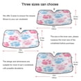 thumbnail image 2 of Foldable Car Windshield Sunshade UV Sun Visor Protector Blocks UV Rays Keeps Vehicle Cool 57x31.5 Inch Plush Dog Paw Print Pattern, 2 of 8