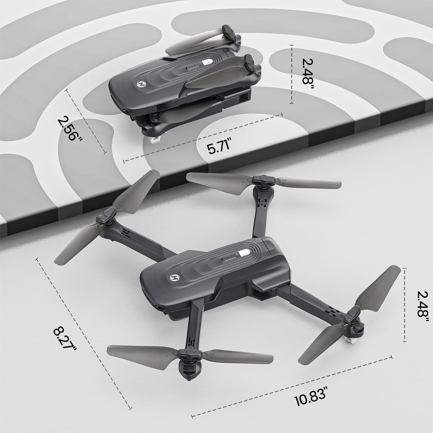 Holy Stone HS175D Drone with 4K Camera for Adults and Beginners, Foldable GPS Drone with Auto Return Home, Follow Me Mode, 2 Batteries Double the Flight Time, Black
