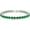 Simulated Green Emerald, variant on 5mm Round Cut White Cubic Zirconia Tennis Bracelet in Sterlin Silver Plate for Women, 7"