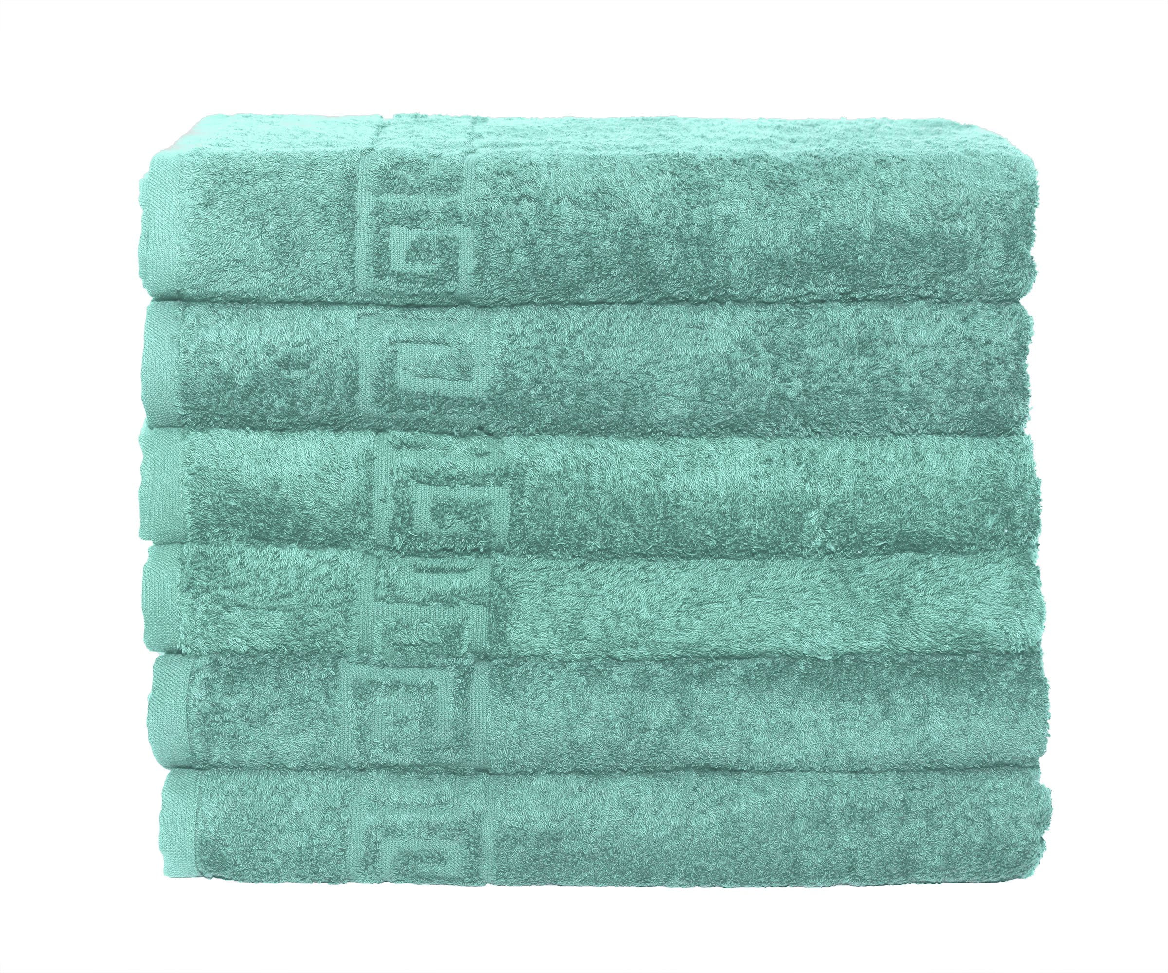 6 Piece 100 Cotton Hand/Bath Towel with Color Options Turquoise Bath