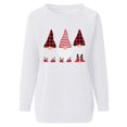 thumbnail image 4 of Fall Sweatshirts for Women Leopard Print Gnome Christmas Shirt Vintage Holiday Sweatshirt Cute Graphic Sweatshirts Women Sweaters Cheap, 4 of 5