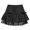 Black, variant on xiaxaixu Women Pleated Skirt Lace Up Waist Plaid Mesh Hem Spring Clothing