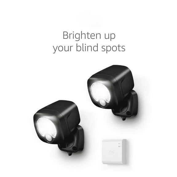 Smart Lighting – Spotlight, Battery-Powered, Outdoor Motion-Sensor Security Light, Black (Starter Kit: 2-pack)