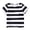 Black, variant on uikmnh Girls Black & White Striped Short Sleeve Tee, Casual Comfort Summer Top for Kids Color:Orange,Size:10-11 Years