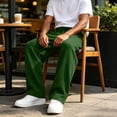 thumbnail image 6 of Baggy Sweatpants for Men Vintage Comfort Drawstring Waist Jogging Slacks Outdoor Travel, 6 of 7