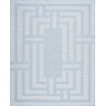 thumbnail image 2 of Bliss Rugs Bailey Transitional 8' x 10' Aqua and White Indoor Outdoor Area Rug, 2 of 8
