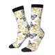 thumbnail image 1 of Balery Golden Glitter Butterflies Calcetas Largas con Estampado para Hombre y Mujer – Suaves y Transpirables, Talla Única (US 5-11), 1 of 6