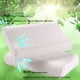 thumbnail image 4 of Almohada cervical de látex para aliviar el dolor de cuello | Almohada ergonómica con contorno y altura ajustable | Diseño transpirable con orificios para dormir de lado y boca arriba | Funda lavable, 4 of 9