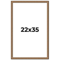 22x35 Frame Gold Real Wood Picture Frame Width 1.25 inches | Interior Frame Depth 0.5 inches |
