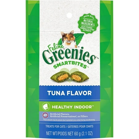 UPC: 0642863101403 | Greenies Feline Smartbites Tuna Flavor Cat Treats  2.1 oz Pouch