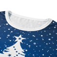 thumbnail image 4 of Family Matching Christmas Pajamas Set   Snowflake Tree Print Long Sleeve Tops Long Pants for Parents Kids, 4 of 7