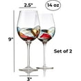 thumbnail image 3 of Bezrat Wine Glasses Hand Painted - Set of 2 - Women Wine Gift - Wine Lover Glass - Beautiful Glassware Gifts Ideas for Women Inspired by 'Duomo di Milano' Mothers Day - 12 oz (Red), 3 of 5