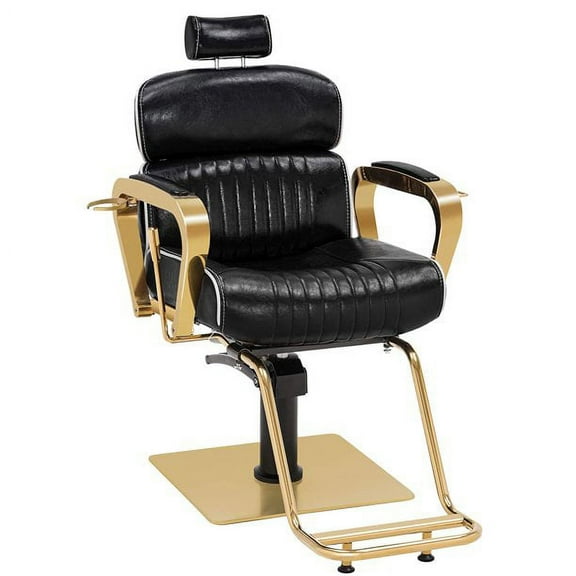 BarberPub Vintage Salon Chair Hydraulic Beauty Spa Styling Golden 3078