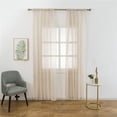 thumbnail image 4 of FRCOLOR window sheer Window Curtain Sheer Voile Window Curtain Panels Grommet Window Drapery Rod Pocket for Home Living Room Bedroom 100X200cm Beige,78.74" .37"X0.2", 4 of 10