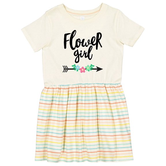 Inktastic Flower Girl with Arrow and Flowers Girls Toddler Dress