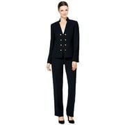 Tahari ASL Petite Double Breasted Jacket Pant Suit