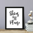 thumbnail image 2 of Shoes Off Please, 5 x 7 Black FRAMED Print Wall Art, 2 of 3