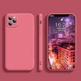 thumbnail image 1 of HSHDLDF iPhone 11 Pro Max Case, Slim Flat Edge Liquid Silicone Case for iPhone 11 Pro Max 6.5", Shockproof Full Body Covered with Camera Lens Protector, Microfiber Lining, Camellia Red, 1 of 7