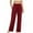 Red, variant on Yoga Pants for Women Casual Loose Cozy Wide Leg Sweatpants Smocked Elastic Waisted Pajama Pants with Pockets Brown L
