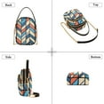 thumbnail image 3 of FORMRS Crossbody Bag for Women Shoulder Cell Phone Purse with Zipper, Blue Geometric, 3 of 7