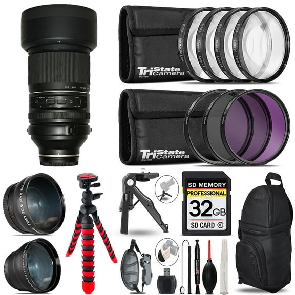 Tamron 150-500mm f/5-6.7 Di III VXD Lens for Sony E   3 Lens Kit   Tripod   Backpack - 32GB Accessory Bundle