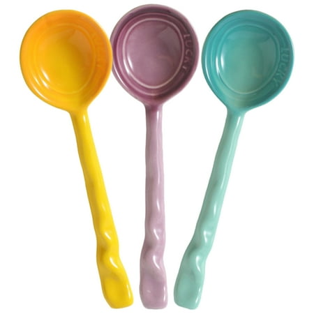 

3Pcs Ceramic Coffee Spoons Convenient Food Spoons Household Cake Spoons Home Accessory