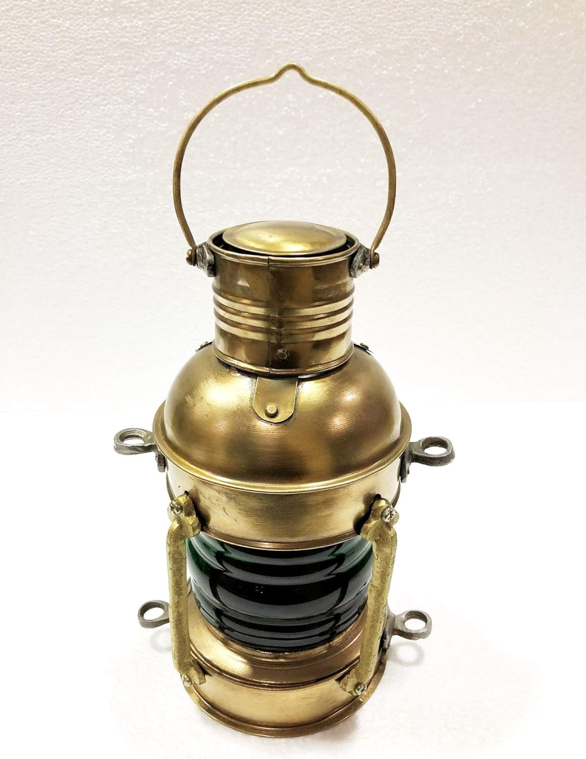 Nautical Antique 10" Ship Lamp Boat Green Oil Lantern Maritime Collectible Decorative