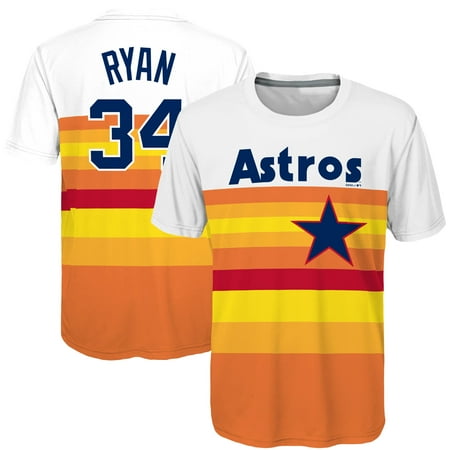 Ryan Jersey Nolan Ryan Houston Astros Majestic Youth Sublimated Cooperstown Collection Jersey T-Shirt - Orange ()