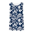 thumbnail image 5 of Axiiglly Plus Size Tank Tops for Women Floral Print Crewneck Relaxed Fit Wide Strap Summer Sleeveless Dressy Tops, L-5XL, 5 of 7