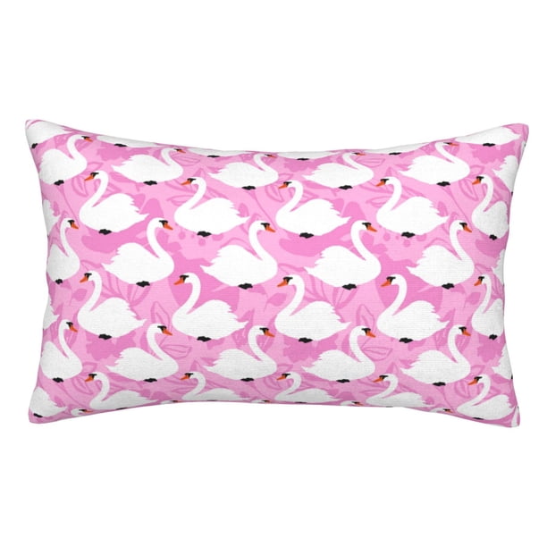 Balery Beautiful Swans Funda de Cojín Estampada, Regalos para Mujeres, Regalos de Amor para Ella, Regalos para Novia o Esposa, Funda de Almohada-16"x24"