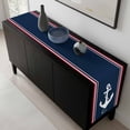thumbnail image 5 of Navy Blue Red Stripe Table Runner 70 Inches Long, Coastal Nautical Anchor Farmhouse Kitchen Coffee Dining Table Decoration for Home Party Birthday Wedding Home Decor 13x70 Inches, 5 of 8