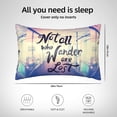 thumbnail image 4 of KLL Not All Those Who Wander Are Lost Pattern Silk Pillowcase for Hair and Skin Standard Size 20"X 30" Soft Breathable Pillow Covers for Sleeping, 4 of 7