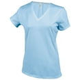 thumbnail image 1 of Kariban T-Shirt à Manches Courtes Col en V pour Femmes, 1 of 2