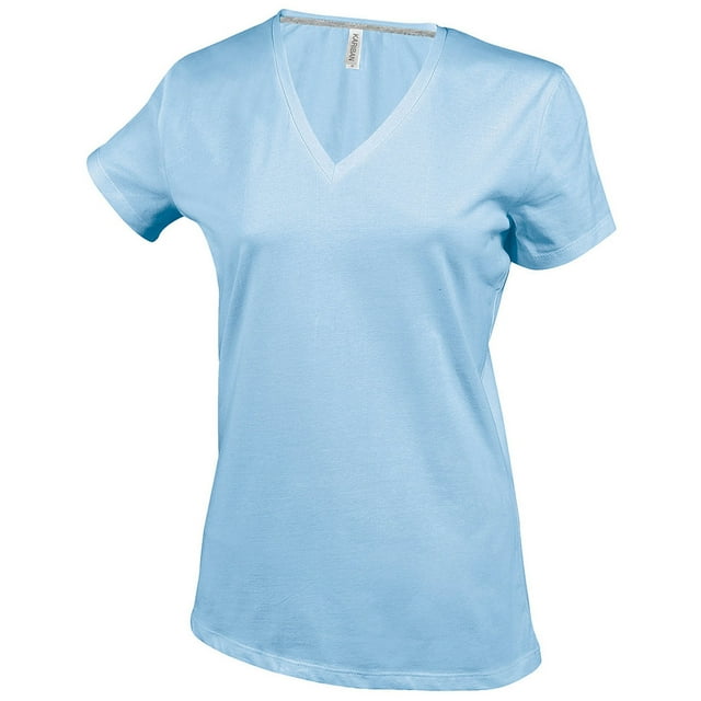 Kariban T-Shirt à Manches Courtes Col en V pour Femmes