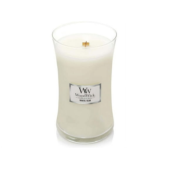 Woodwick - White Teak Large Hourglass Candle