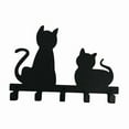 thumbnail image 1 of 1pc Cats Key Ring - with 5 Hooks, Metal Iron, 33×23×4cm, Black, 1 of 5