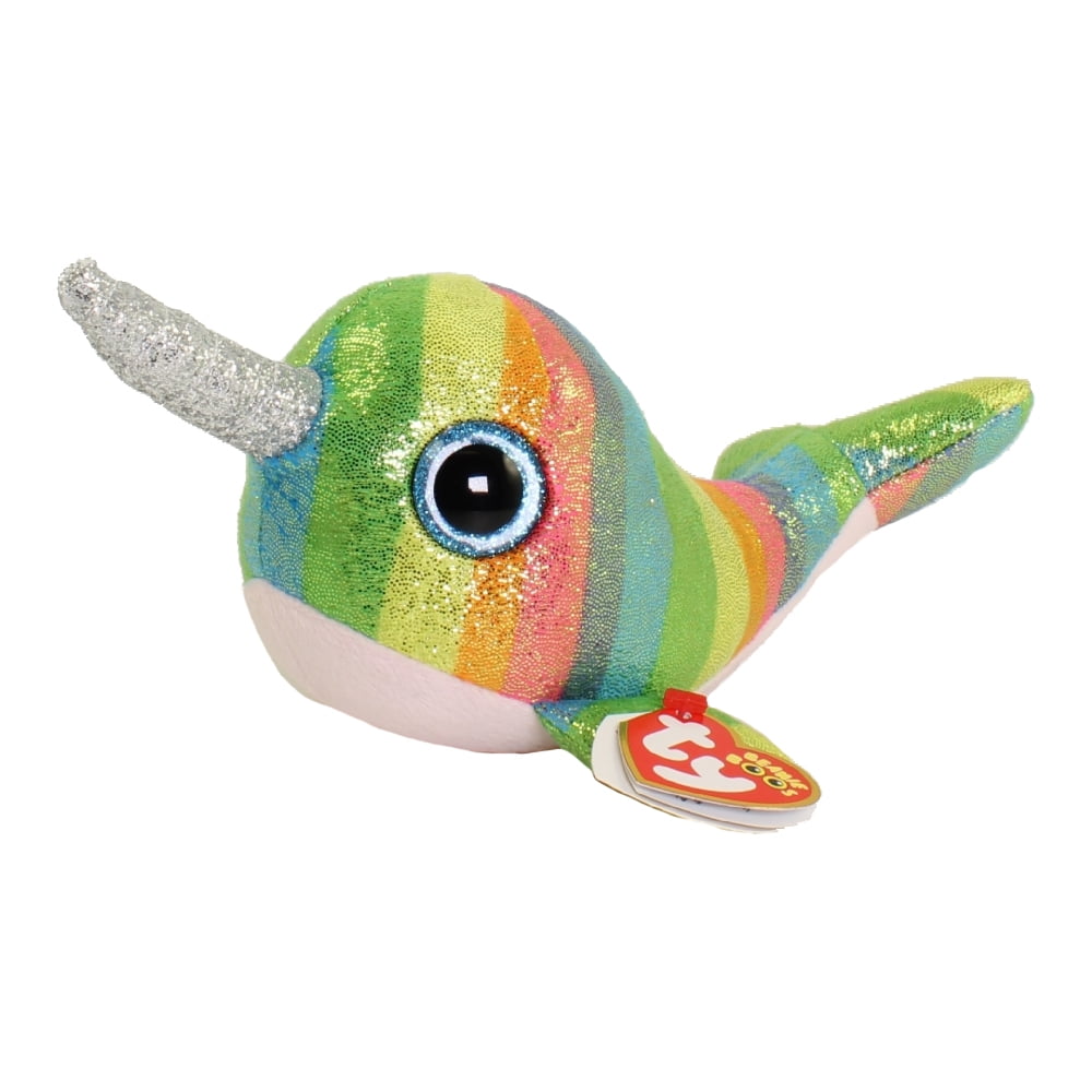 TY Beanie Boos - NORI the Narwhal (Glitter Eyes) (Regular Size - 6 inch) - Walmart.com - Walmart.com